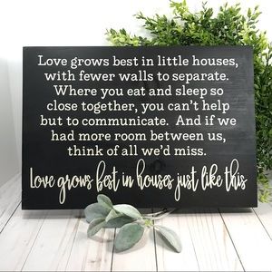 Loves Grows Best Wood Sign Farmhouse Decor
